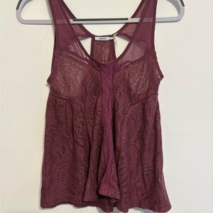 Kimchi Blue Lace Tank Top in Plum